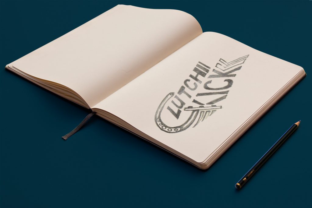 Image of hand-drawn logo called "Clutch Kick"